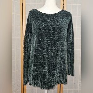 Jones New York Deep Green Chenille Sweater - Size M